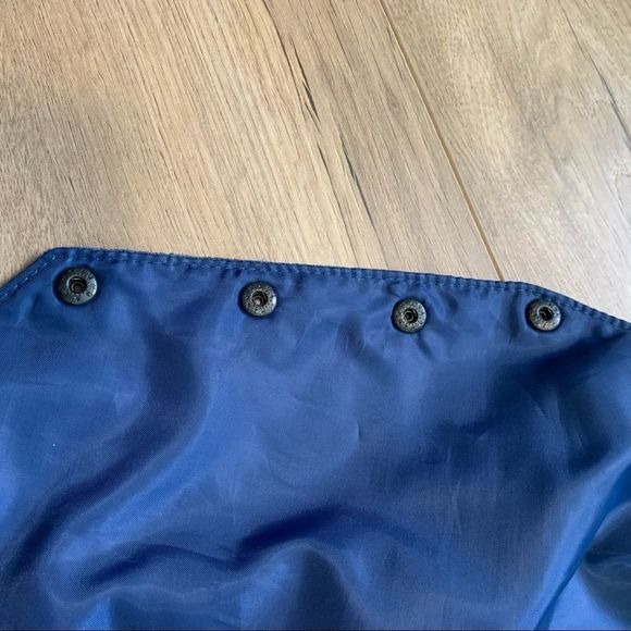 𝅺A.D.A Vintage Blue Leather Snap Button Up Unisex Dress Vest. - Picture 8 of 16